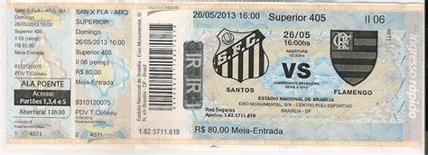 ingresso para o jogo do santos